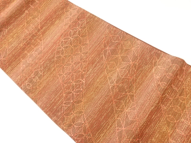 JAPANESE KIMONO / VINTAGE FUKURO OBI / DOROZOME / WOVEN TRADITIONAL PATTERN